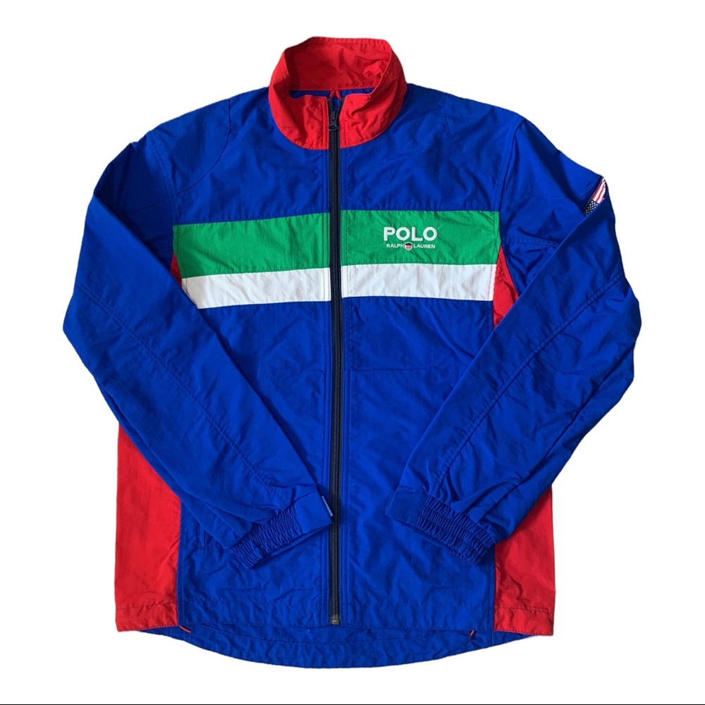 Sapphire Blue Colorblock Ripstop Full Zip Jacket